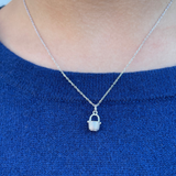 Petite Nantucket Basket Necklace in Silver