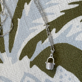 Petite Nantucket Basket Necklace in Silver