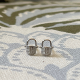 Nantucket Basket Stud Earrings in Silver