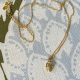 Petite Nantucket Basket Necklace in Gold