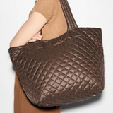MZ Wallace Medium Metro Deluxe Tote in Walnut