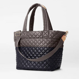 MZ Wallace Medium Metro Deluxe Tote in Black / Magnet Color Block