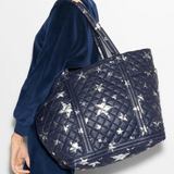 MZ Wallace Large Empire Tote in Dawn with Large Silver Stars