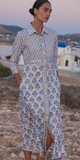 Maxi Shirt Dress in Arbor Blue