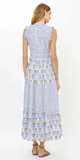 Sleeveless Smocked Maxi in Arbor Blue