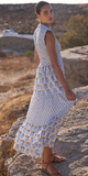 Sleeveless Smocked Maxi in Arbor Blue