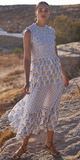Sleeveless Smocked Maxi in Arbor Blue