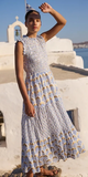 Sleeveless Smocked Maxi in Arbor Blue