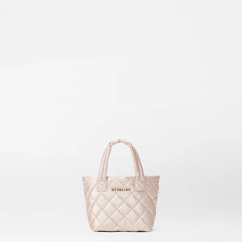 MZ Wallace Petite Metro Tote Deluxe in Pale Rose Gold Metallic