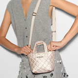 MZ Wallace Petite Metro Tote Deluxe in Pale Rose Gold Metallic