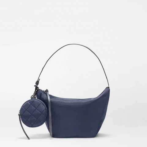 MZ Wallace Small Waverly Hobo in Dawn Navy