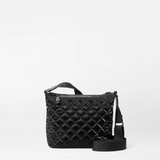 MZ Wallace Metro Scout Crossbody Deluxe in Black Liquid
