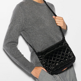 MZ Wallace Metro Scout Crossbody Deluxe in Black Liquid