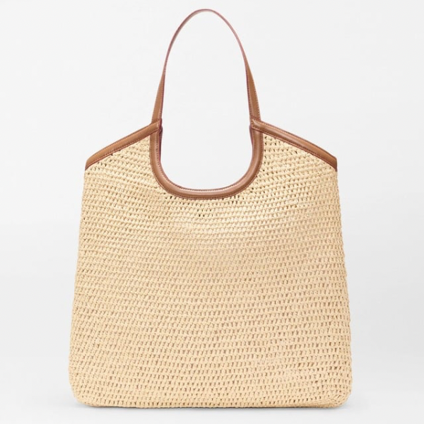 MZ Wallace Large Georgica Tote in Crochet Camel