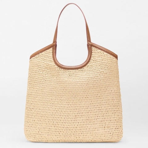 MZ Wallace Large Georgica Tote in Crochet Camel