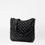 MZ Wallace Metro Box Crossbody in Black Liquid