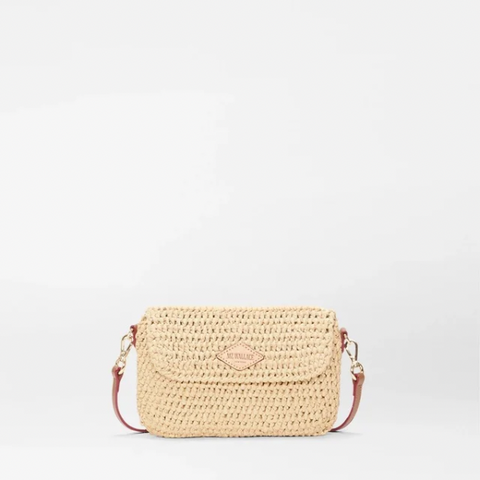 MZ Wallace Convertible Crossbody in Crochet Camel