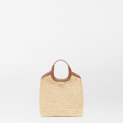MZ Wallace Mini Georgica Tote in Crochet Camel