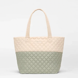 MZ Wallace Medium Metro Deluxe Tote in Agave Green/Buff