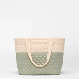 MZ Wallace Medium Metro Deluxe Tote in Agave Green/Buff
