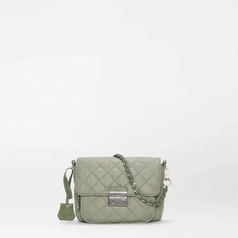 MZ Wallace Small Crosby Lock Crossbody in Agave Green