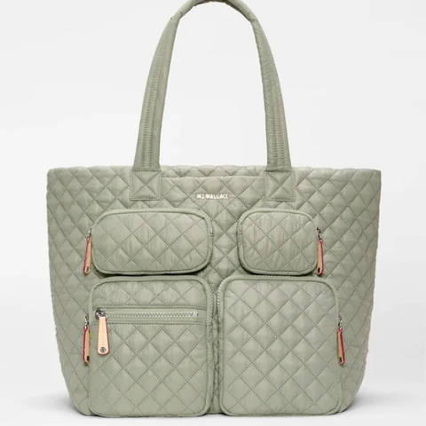 MZ Wallace Large Metro Travel Tote in Agave Green