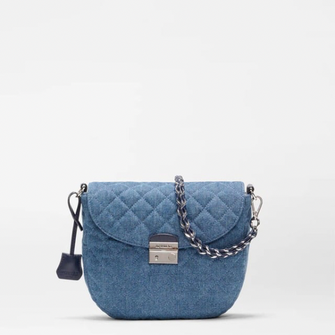 MZ Wallace Crosby Lock Saddle in True Blue Denim