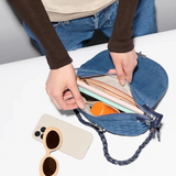 MZ Wallace Crosby Lock Saddle in True Blue Denim
