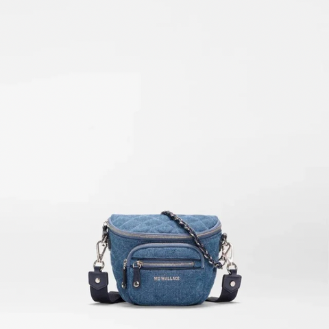 MZ Wallace Micro Crosby Sling Specialty in True Blue Denim