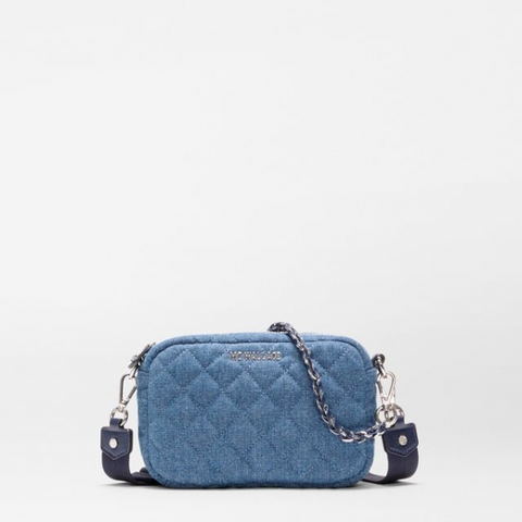 MZ Wallace Mini Crosby Crossbody in True Blue Denim