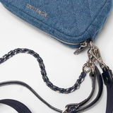 MZ Wallace Mini Crosby Crossbody in True Blue Denim