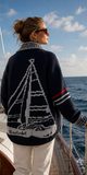 Nantucket Varsity Sailboat Cardigan