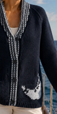 Nantucket Varsity Sailboat Cardigan