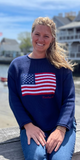 Nantucket Flag Rollneck Sweater in Navy