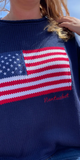 Nantucket Flag Rollneck Sweater in Navy
