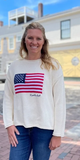 Nantucket Flag Rollneck Sweater in Ivory