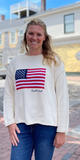 Nantucket Flag Rollneck Sweater in Ivory