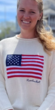 Nantucket Flag Rollneck Sweater in Ivory