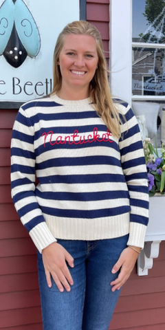 Striped Nantucket Palm Sweater