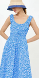 Harper Dress in Ditsy Blue