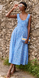 Harper Dress in Ditsy Blue