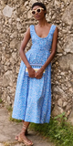 Harper Dress in Ditsy Blue