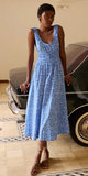 Harper Dress in Ditsy Blue