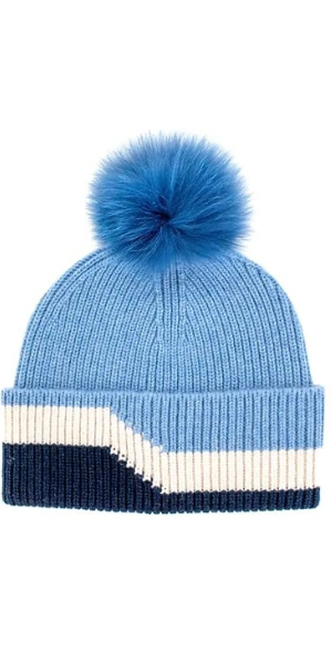 Three Tone Hat in Blue Multi