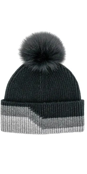 Three Tone Hat in Black Multi