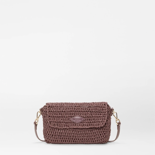 MZ Wallace Convertible Crossbody in Crochet Brown