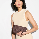 MZ Wallace Convertible Crossbody in Crochet Brown