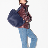 MZ Wallace Medium Metro Travel Tote Deluxe in Navy Dawn