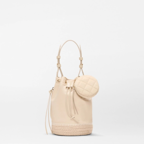 MZ Wallace Waverly Espadrille Bucket Bag in Buff