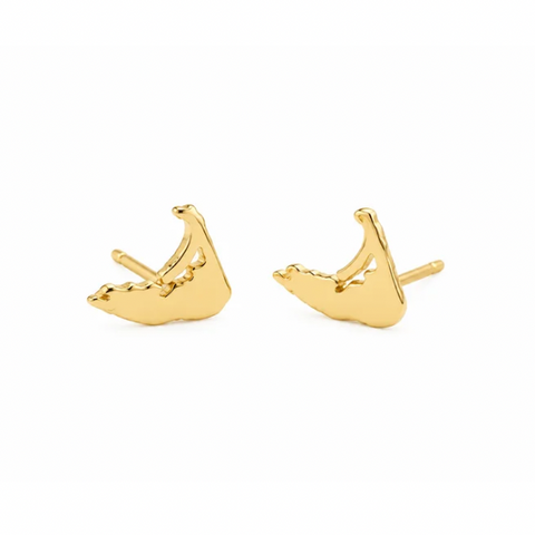 Island Stud Earrings in Gold